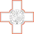 Detail of the George Cross on the Flag of Malta