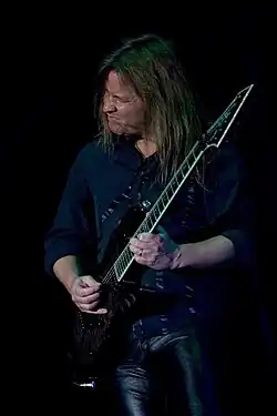 Drover performing with Megadeth in Dubai, 2005
