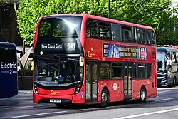 Go-Ahead London Central Enviro400H MMC with double doors (doors in the middle) in April 2023