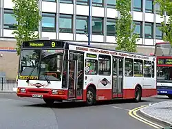 A Dennis Lance with Paladin bodywork with double doors (doors in the middle)
