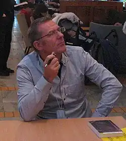 Graham Joyce signing books at Imagicon 2: Swecon 2009