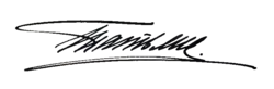 Grand Duchess Tatiana Nikolaevna's signature