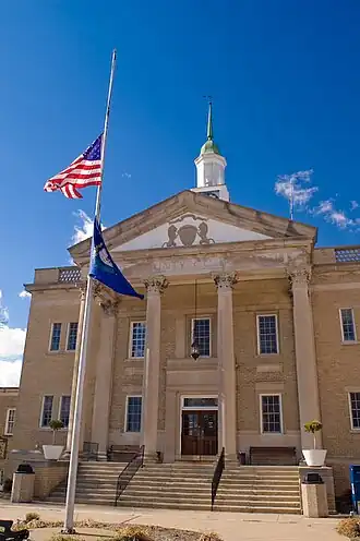 The Grant County historic courthouse in Williamstown