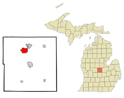 Location of Alma, Michigan