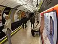Jubilee Line looking towards Westminster tube station at Green Park Tube station