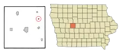 Location of Dana, Iowa