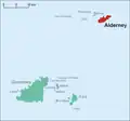 Map of Guernsey and Alderney