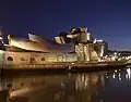 Guggenheim museum at night
