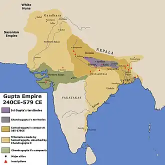 Gupta empire at its peak