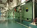 Industrial air handler. Inside is a way to heat and cool the air coming through it.