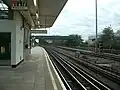 Looking south ('westbound') from platform 3, sidings from depot visible on right