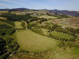 Aerial view of Halswell Quarry