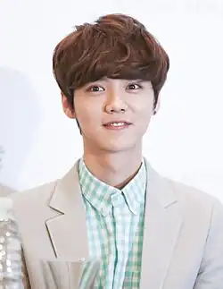 Luhan at Nature Republic's press conference in 2014.