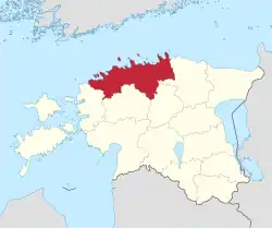 Location of Harju County