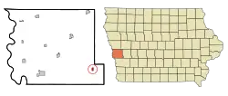 Location of Persia, Iowa