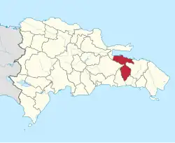 Location of the Hato Mayor Province