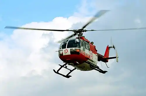 Helicopter of Magen David Adom.