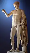 Hermes, an Olympian god and the patron of athletics and sports.