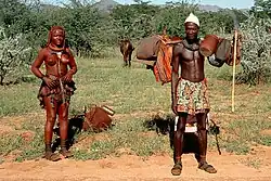Himba herders of the Kaokoveld desert, Southern Africa