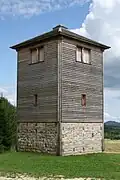 Reconstructed wooden watchtower