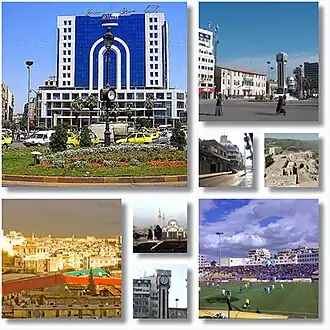 Homs city landmarks
Al Shuhadaa Square and The Old Clock Tower &nbsp;• The New Clock Tower Square &nbsp;• Al Dablan Street &nbsp;• Krak des Chevaliers &nbsp;• Khalid ibn al-Walid Stadium &nbsp;• Khalid ibn al-Walid Mosque &nbsp;• The New Clock Tower &nbsp;• City landscape from Rooftops