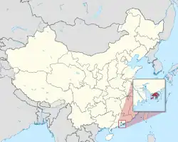 Location of Hong Kong