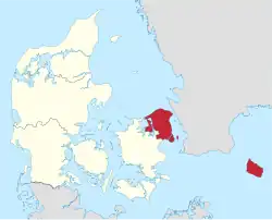 Location of Capital Region of Denmark