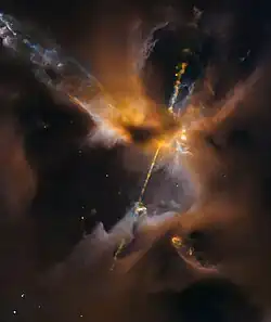 HH 24 is located in the Orion B molecular cloud