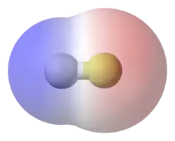 A molecule with a difference in charge, from end to end