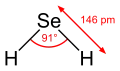 Structural diagram of the hydrogen selenide molecule