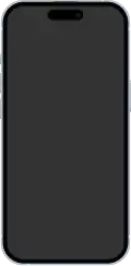 A blue front of the iPhone 15