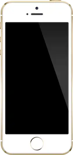The front face of the gold version of the iPhone 5S