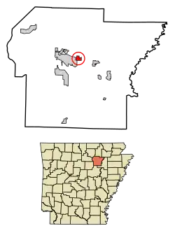 Location of Moorefield in Independence County, Arkansas