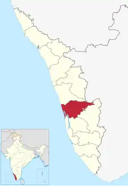 Location in Kerala, India