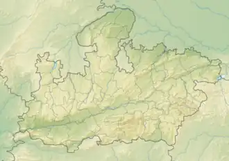 Map showing the location of Sanjay National Park