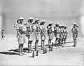 British Indian Army tank-hunting squad with anti-tank rifle and Molotov cocktails in the North African Campaign, on 6 October 1940.