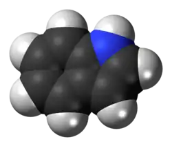 Space-filling model of indole