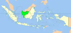 Location of Province of West Kalimantan in Indonesia