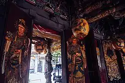 Interior of Taipei Confucius Temple in Taiwan.