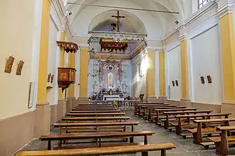 Inside the Church of Madonna del Carmine in Invorio