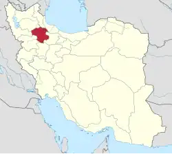 Location of Zanjan Province