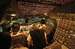 An old 747 cockpit