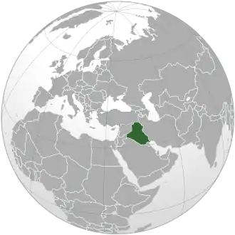 Location of Iraq