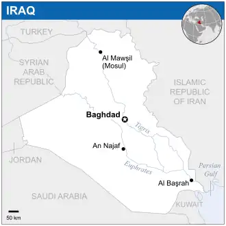 Location of Iraq