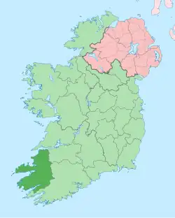Location in Ireland