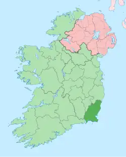 Location of County Wexford