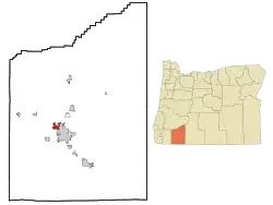 Location in Oregon