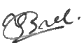 Jacques Brel's signature circa 1961
