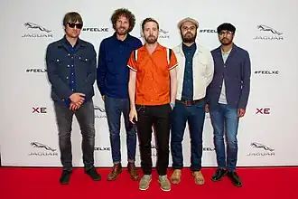 Kaiser Chiefs at a launch for the Jaguar XE in London on 8 September 2014