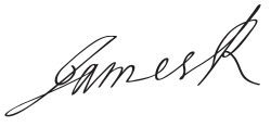James II & VII's signature
